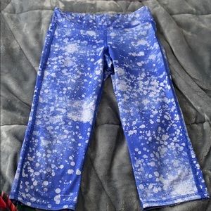 Cute navy blue/white dot design Capri leggings